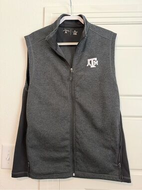 Antigua Gray Full-Zip Vest